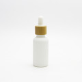 30ml matte Green Essential Oil Glass dropper Bottle with bamboo cap DB-92AN